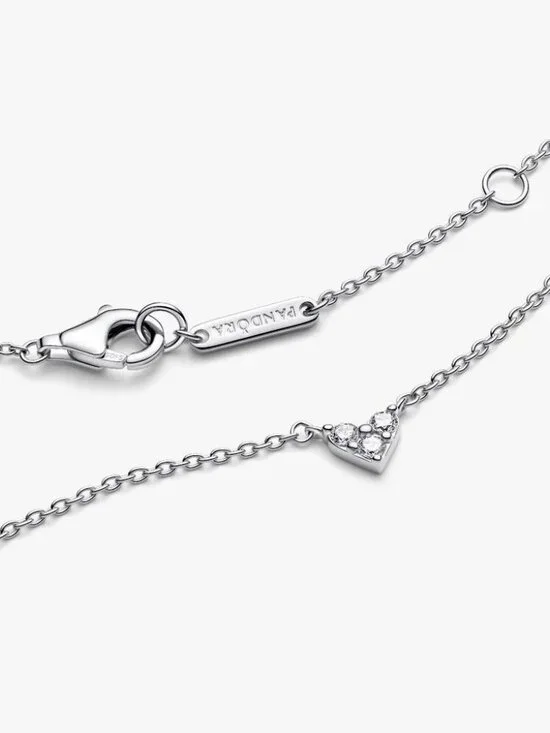 Pandora Triple Stone Heart Collier Necklace - Picture 5 of 5